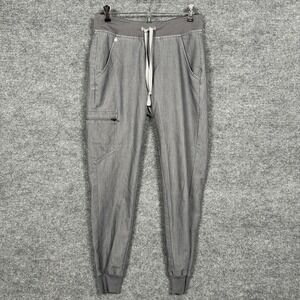 Figs Womens Size XS Jogger Scrub Pants Gray Drawstring Pockets STYLE#: W18SW2005